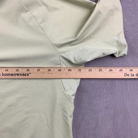 Lululemon Mens Shirt Medium Yellow Stretch Golf Polo Classic Fit Breathable - Picture 4 of 7
